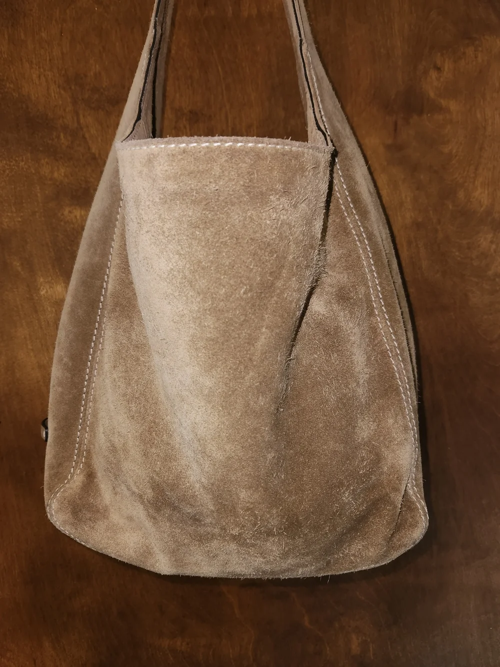 Michael Kors Lena Suede Shoulder Tote Bag in Taupe